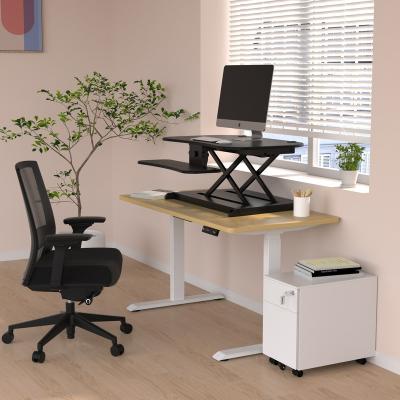 China Adjustable (height) sit to stand smart desk table single motor computer ergonomics sit stand electric desk converter for sale