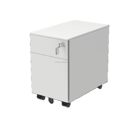 China Hot Selling Mobile Cabinet 2 Drawer Mobile Cabinet 2 Drawer A4 File Storage Metal Filing Shelf Metal Office Use Locker Cabinet Pedestal Cabinet for sale