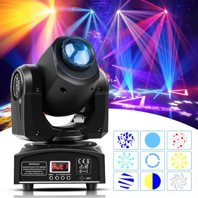 China Easy Installation 30W RGBW LED Mini Stage Light Gobo Beam Moving Head DJ Disco RGBW Stage Lights for sale