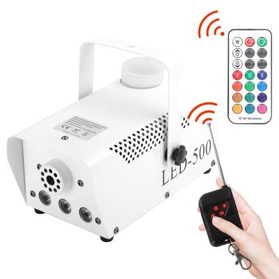 China Professional Easy Installation RGB LED Automatic 500W Black Fog Machine With Dual Remote Controller High Output For DJ for sale