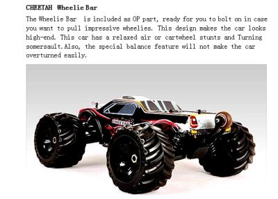 China Coche teledirigido alto CG del monster truck eléctrico del chasis RC del metal en venta