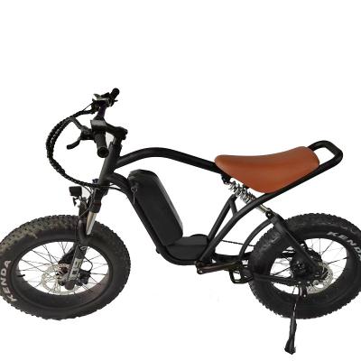 China Aluminum Alloy Electric Mountain Bike 20x4.0 Fat Tire Ebike Alloy Frame With Powerful Motor for sale