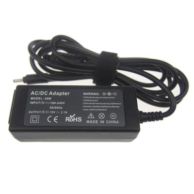 China 19V 2.1A 40W Notebook Laptop Charger AC Adapter 3.0*1.1 DC Connector For Samsung for sale