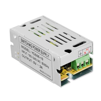 China DC 5V 2A 10W to AC 10w Power Supply CCTV Switching Power Supply For Led Strip Light Tin Box YDS10 for sale