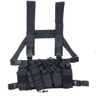 China Tactical Chest Vest Harness Pouch Holster Molle Chest Vest Rig Bag With Hunting Waist Outdoor Hunting Radio Pouch for sale