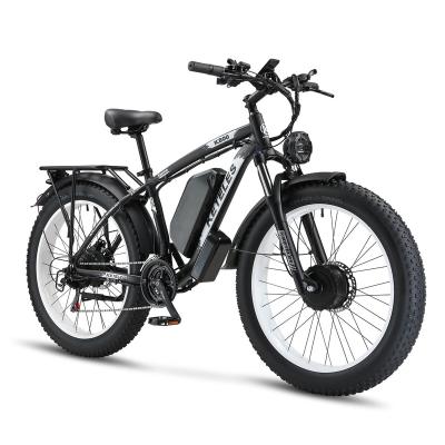 China 52V Double Motor 1000W Retro Big Saddle Bike Double Motor Electric Bicycle 110-70-17/140-70-17 Super Electric Bike Dual Battery for sale