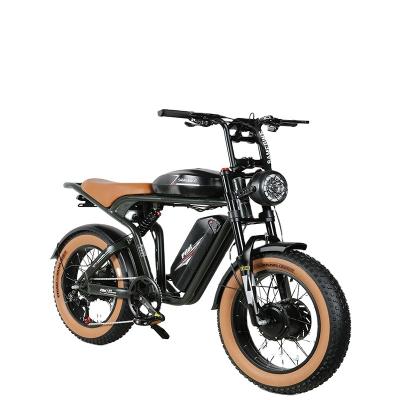 China Other 2000w 48V lithium battery electric mountain bikes wholesale disc brakes hydraulic wide tires for sale