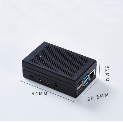 China Hot Sales Raspberry Pi 4 B Model Raspberry Pi 4b Aluminum Alloy Metal Shell Case With Fan Available for sale