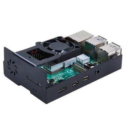 China Raspberry Pi 4 Case Raspberry Pi 4 8gb 4gb 2gb China Wholesale Raspberry Pi Box OEM Model Factory (black not with fan) for sale