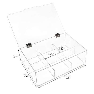 China Factory direct sale small acrylic clear rectangle shape acrylic storage box boxes for display for sale