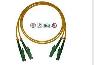 China 0.9mm PVC E2000 Fiber Optic Patch Cables Single Mode Double Cores for sale