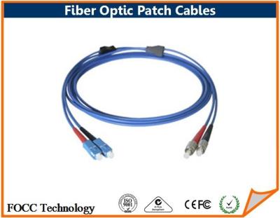 China Armored Ethernet Fiber Optic Patch Cables SC to FC Multi-Mode Duplex Patch Cord for sale