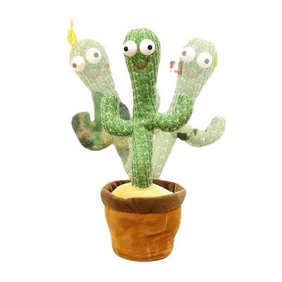 China Cute Electronic Shake Dancing Singing Plush Doll Talking Cactus Plush Toy Musical Cactus Toy Dancing Kids Toys for sale