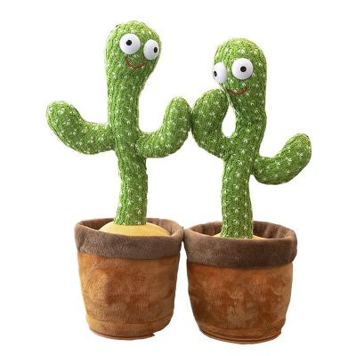 China Sing Talk Dance Hot Selling Dancing Cactus Toy Funny Wiggle Talking Doll Christmas Gifts Plush Toy Musical Recording Game Singing (120 Songs) for sale