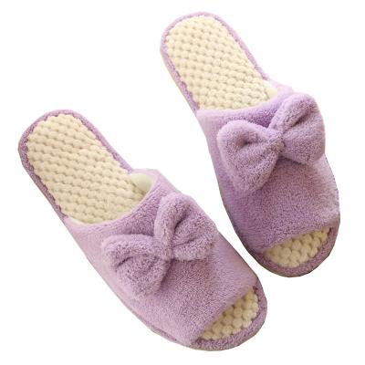 China Home Slippers Winter Indoor Home Shoes Soft Plush Cross Toe Slides Women Warm Fau Open Feminine Furry Ladies for sale