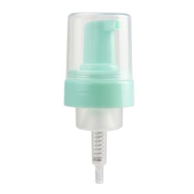 China Non Spill 42/410 Cosmetic Foam Soap Dispenser Bottle Green Foam Pump for sale