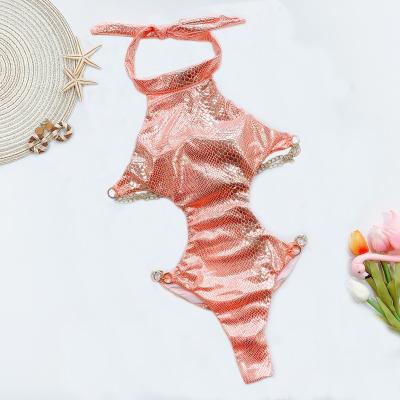 China 2021 Low Price Sale New Piece Long Breathable Sexy Sparkle Fashion Sequined Bikini Swimwear for sale