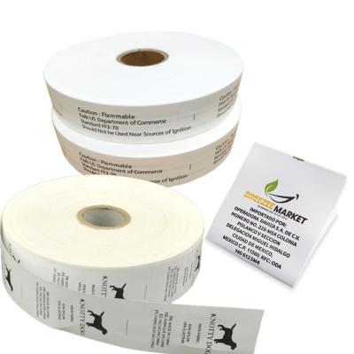 China Washable High Quality Custom Clothing Print Instruction Nylon Wash Care Labels for sale