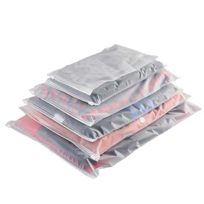 China Matte Frosted EVA Slider Zipper Bag Plastic BIODEGRADABLE Storage Pouches Zip Lock Resealable Packing Bags for sale