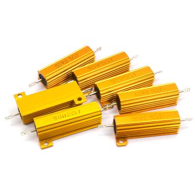 China Electronic Aluminum Metal Shell Case Wirewound INKSON Circuit Power Resistor 0.5R 1R 4R 6R 8R 10R 20R 22R 30R 33R 50R 100R 25W 50W 100W 200W 300W for sale