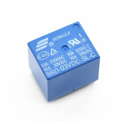 China INKSON Power Relay PCB Type 3V 10A 250VAC 5PIN T73 SRD-03VDC-SL-C SRD-03VDC-SL-C for sale