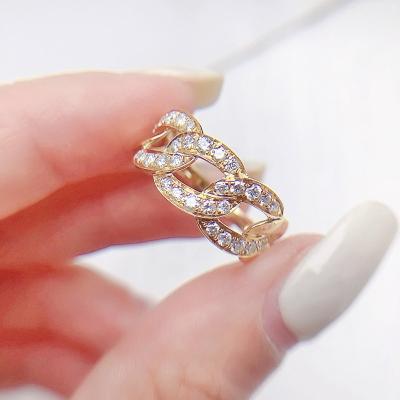 China Fashion Fine Jewelry Rings Natural Stone Adjustable Ring 18k Gold Plated Sterling Silver Crystal Rings 925 Sliver Jewelry for sale