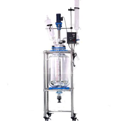 中国 2019 Year Hot Sale 10L Laboratory Glass Reactor Jacketed Glass Reactor With Best Price 販売のため