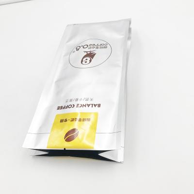 China Barrier China Drip Coffee Bean Quad Sealing Packaging Bag for sale