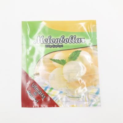 China Custom Printed Barrier Meat Frozen Food 3 Sides Seal Plastic Packaging Nylon Vacuum Bags for sale