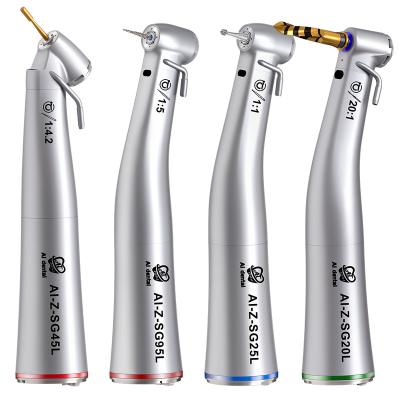 China Stainless Steel AI-Z-SG Series Optical Implant Vs Angle Handpiece Dental Low Speed ​​1:1/1:4.2/1:5/20:1 With External Jet Dental Surgical Tool for sale