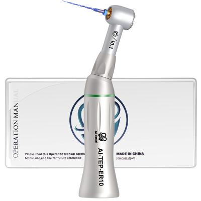 China AI-TEP-ER10 Metal 10:1 Reduction Contra Angle Reciprocating 60 Torsion Endodontic Handpiece with QF Adapter for Hand File and Motor File for sale