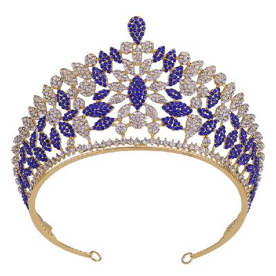 China Europe and America Models Show Hair Jewelry Rhinestone Crown Bridal Tiara Luxury Party Wedding Dress Accessories for sale