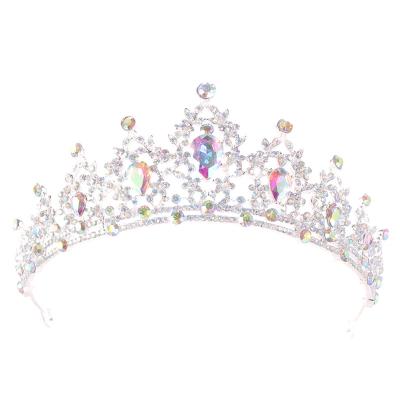 China Europe and America Rhinestone Wedding Hair Accessories Birthday Hair Ornament Bridal Tiara Miss Universe Crown Pageant Tiara for sale