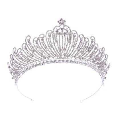 China Europe and America models show dress accessories bridal tiara rhinestone crown tiara hair circle crystal wedding hair accessories for sale