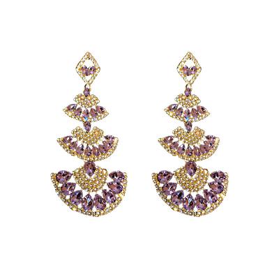 China 2021 FASHIONABLE Silver Women's Temperament Ear Stud S925 Needle Rhinestone Rhinestone Ear Drop Earrings for sale