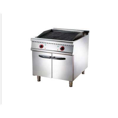 China Adjustable Height Easily Cleaned Hotel/Restaurant 2 Burner Gas Lava Rock Grill Machinery Commercial Barbecue Gas Grill With Cabinet for sale