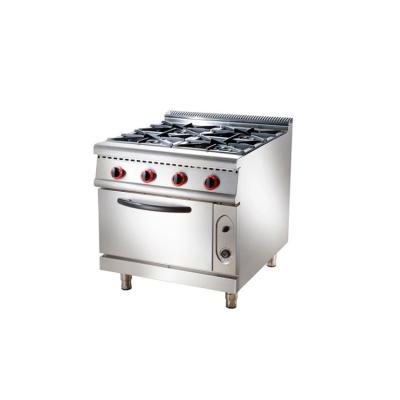 China Commercial Catering Equipment Gas Cooking Range Burners , Free Standing Stove Gas Cooker 4 Burner With Oven DF-GR8000-4 for sale