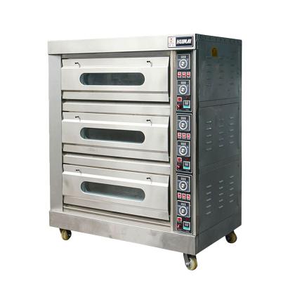 China Industrial Electric Catering 3 Trays Pizza Deck Oven 9 Deck Kitchen Appliances Stainless Steel Bakery Equipment for sale