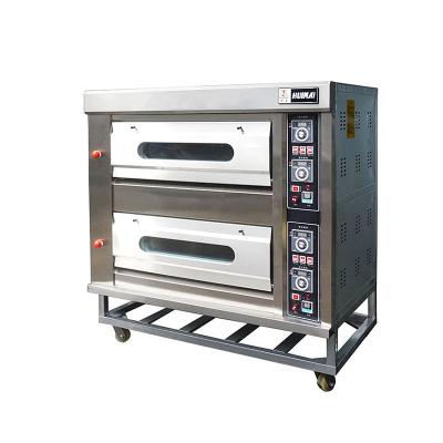 China Commercial Oven Bakery Pizza Deck Gas Bread Baking Machine 2 Tray Catering 4 Layers for sale