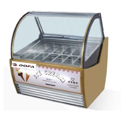 China Single-temperature small gelato continuous freezer ice cream machine / mini counter ice cream display showcase freezer for sale