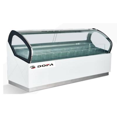 China Portable Single-Temperature 10 Trays Refrigeration Equipment Countertop Italian Commercial Ice Cream Display Freezer Showcase for sale