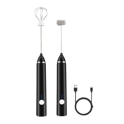 China Set of USB Mini Hand Held Household Milk Frother, Foam Maker or Rechargeable Egg Beater for sale