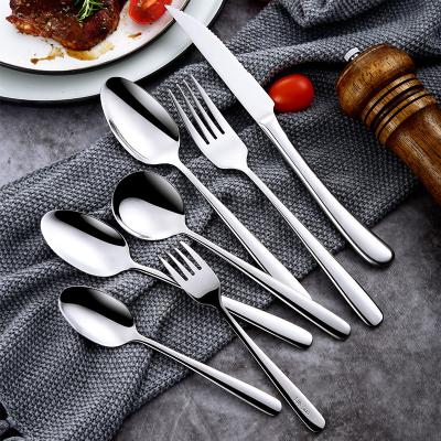 China Sustainable Kitchen Tools Silver Stainless Steel Flatware Cutlery For Hotel Or Restaurant for sale