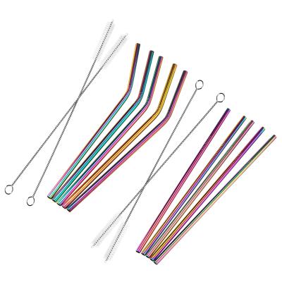 China Sustainable Customized Reusable Bar Accessories 304 Stainless Steel / Metal Straws For Drinking for sale