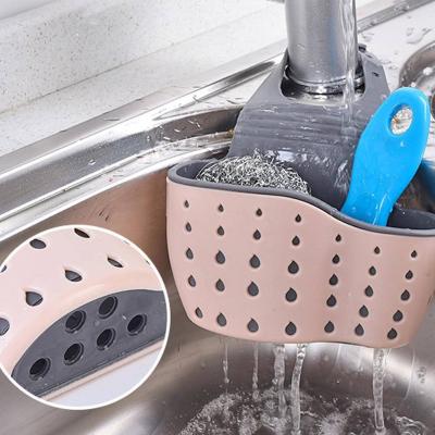 China Sustainable Hanging Kitchen Sink Drain Bag Or Basket For Storage Sponge Sundries for sale