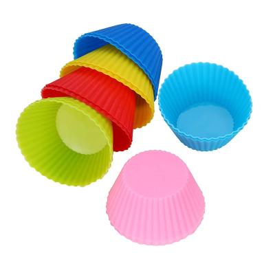 China Sustainable Multicolor Food Grade Silicone Muffin Cake Cup, Mold Or Mold for sale