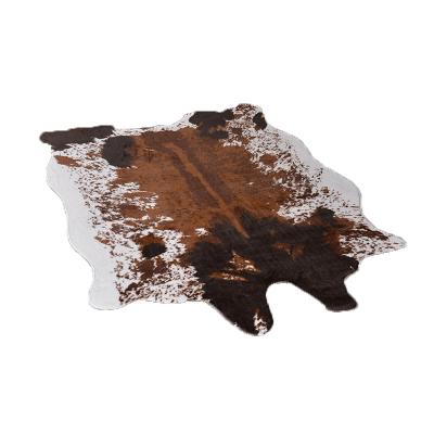 China Nordic Style Faux Fur Cowhide Blanket Pattern Printing Blanket For Office And Home for sale