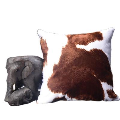 China 100% Polyester Anti-Static Cushion, Throw Decorative Pillow Wholesale, Print Cowhide Cushion for sale