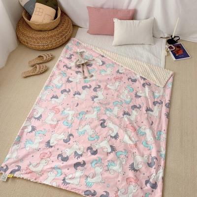 China Anti-pilling Customized Soft Royal Minky Double Layer Fleece Baby Blanket for sale