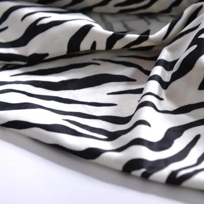 China Waterproof 100%Polyester zebra print velboa fabric for sale